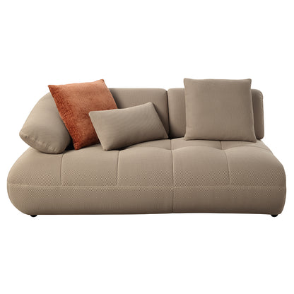 Carrick 139" Upholstered Sectional Sofa – Modern Comfort w/ 6 Pillows