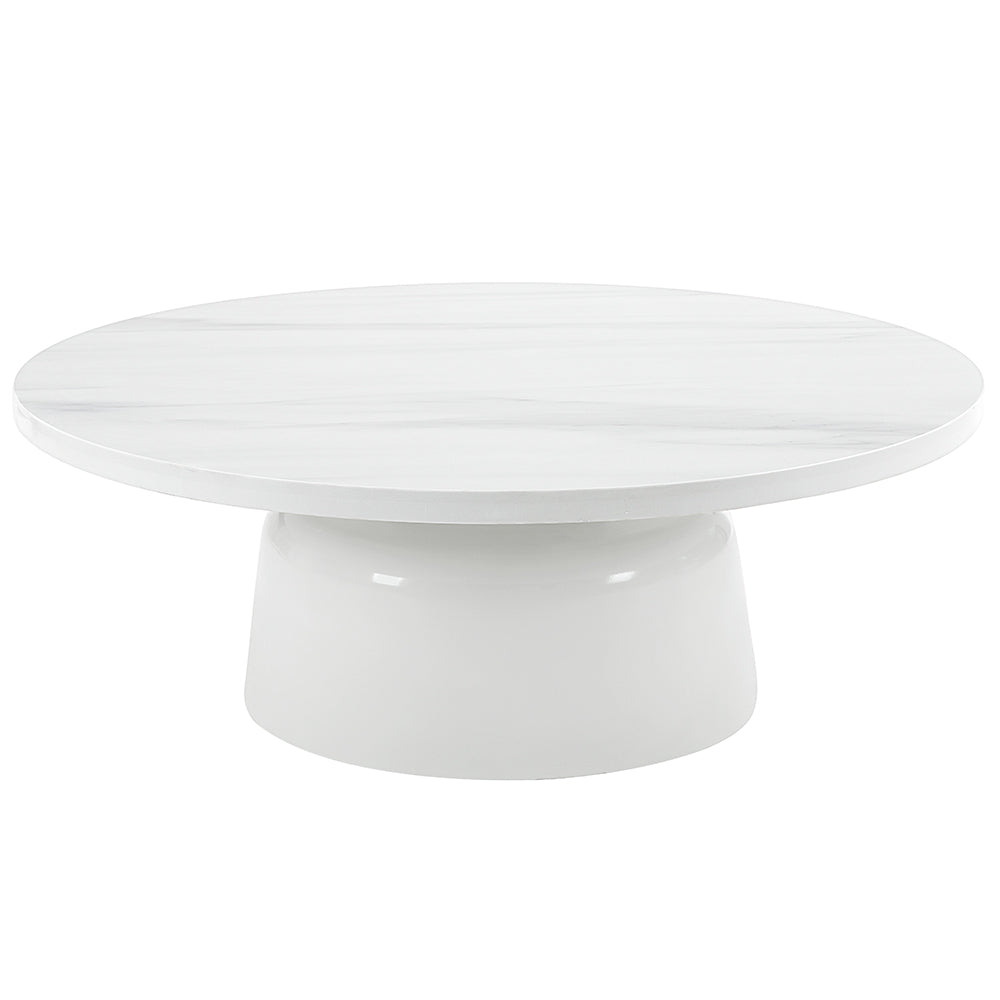 Mesa de centro redonda Zaid de 40" de diámetro