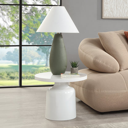 Mesa auxiliar redonda Zaid de 22" de diámetro