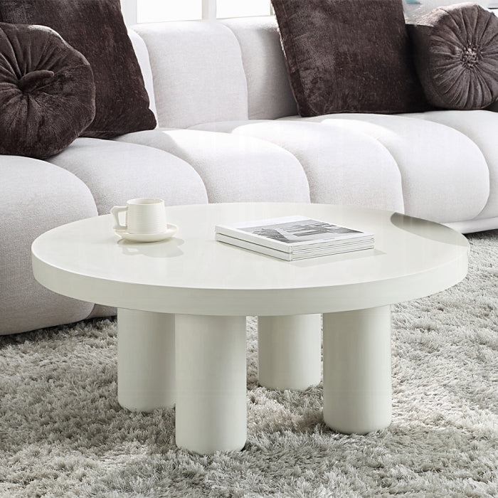 Mesa de centro redonda Sanat de 35" de diámetro