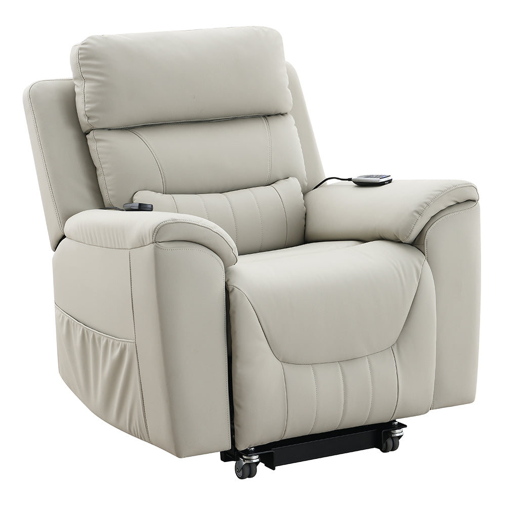 Sillón reclinable eléctrico tapizado Marsha de 40" con elevación y masaje