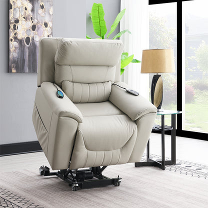 Sillón reclinable eléctrico tapizado Marsha de 40" con elevación y masaje
