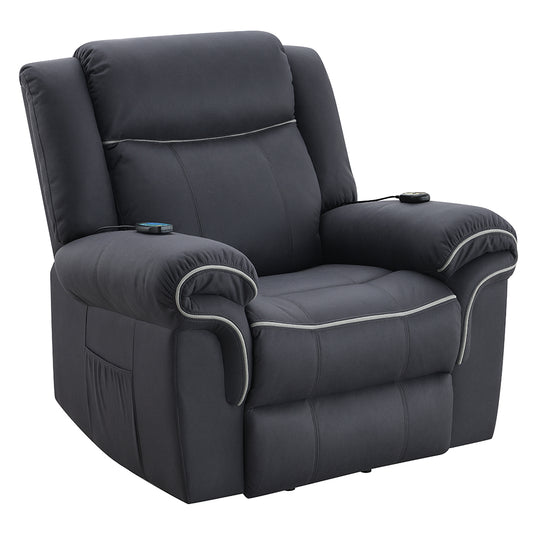 Domana 41"L Upholstered Power Recliner with Lift & Heating & Massage