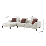 Mardi Sectional Sofa w/6 Pillows
