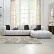 Sofá seccional tapizado Manila de 145" de largo con 8 almohadas