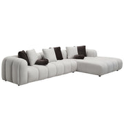Sofá seccional tapizado Manila de 145" de largo con 8 almohadas
