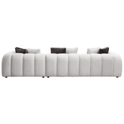 Sofá seccional tapizado Manila de 145" de largo con 8 almohadas