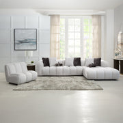 Sofá seccional tapizado Manila de 145" de largo con 8 almohadas
