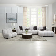 Sofá seccional tapizado Manila de 145" de largo con 8 almohadas