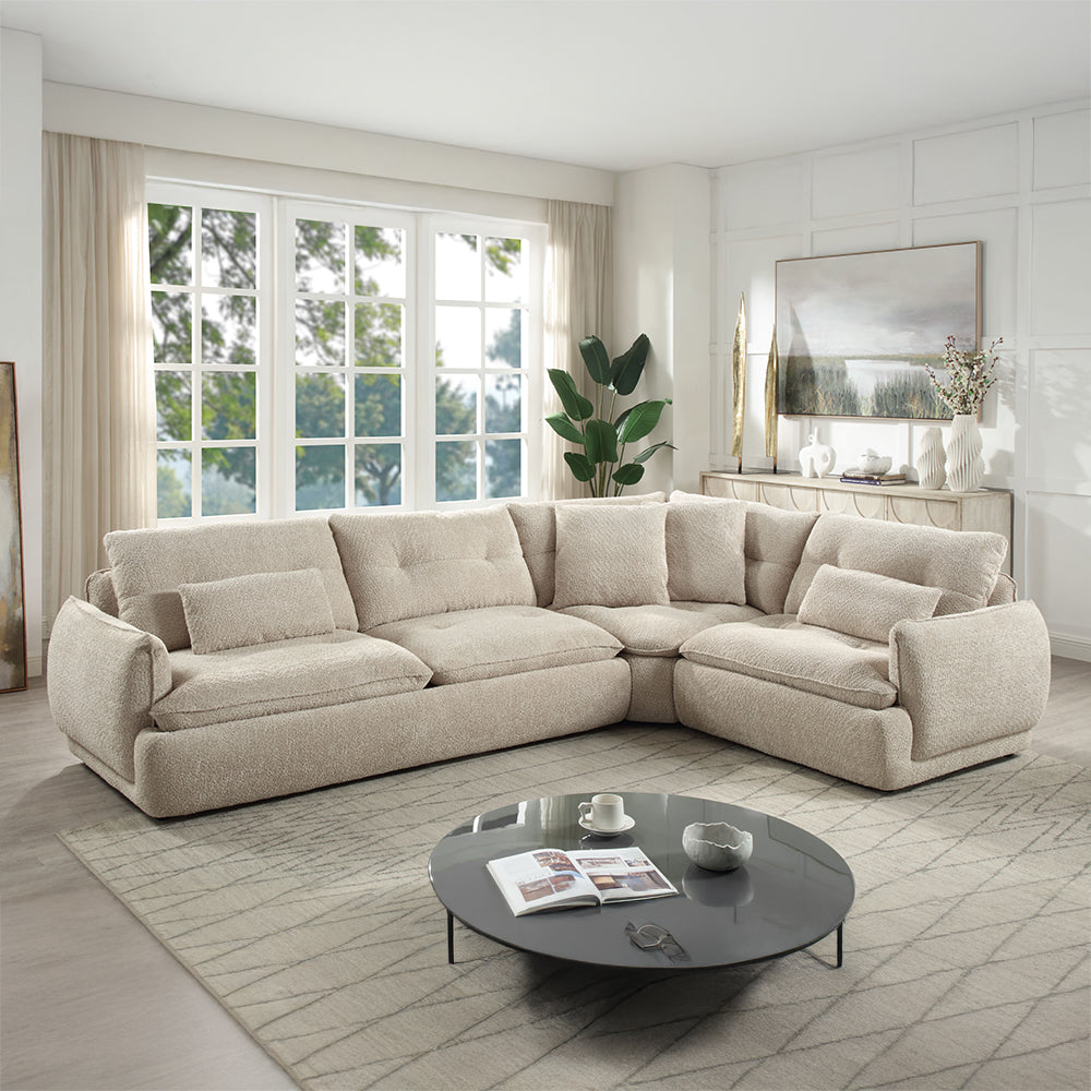Jonina Sectional Sofa w/4 Pillows