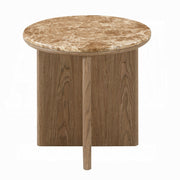 Markku End Table w/Natural Marble