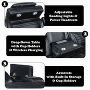 Ephron Power Motion 2PC Reclining Set with LED Lighting