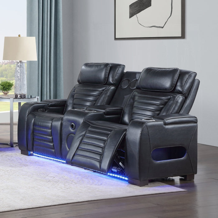 Ephron Power Motion 2PC Reclining Set with LED Lighting