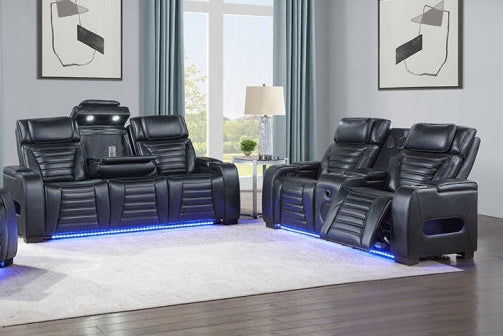 Ephron Power Motion 2PC Reclining Set with LED Lighting