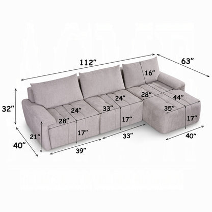 Dorcas Compressed Sectional Sofa