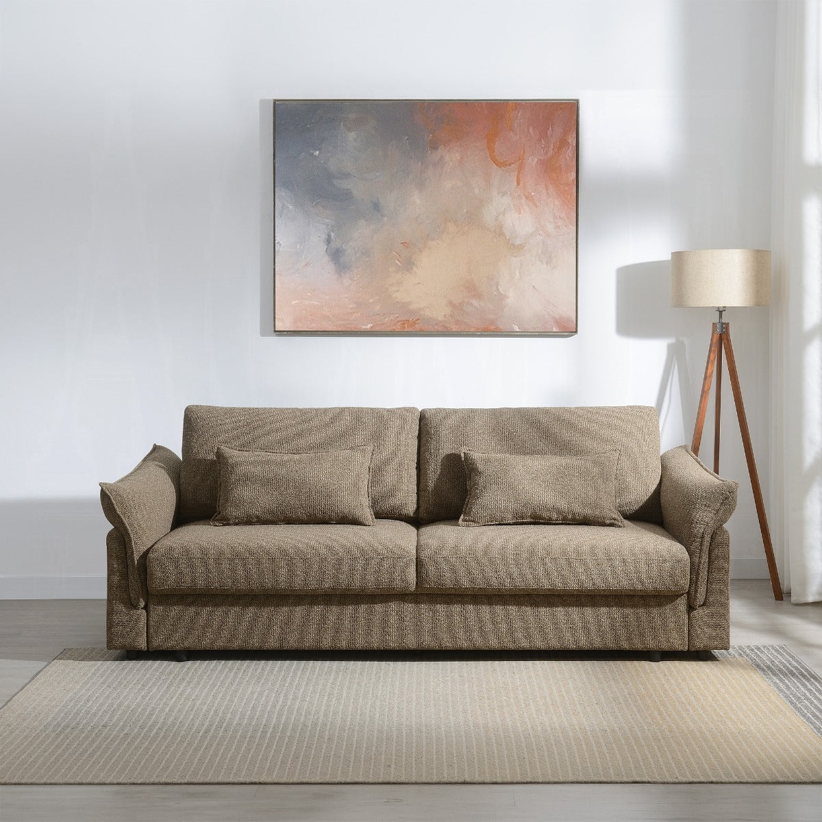Turpin Sofa w/Sleeper, 2 Pillows & Storage