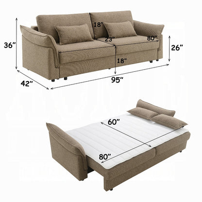 Turpin Sofa w/Sleeper, 2 Pillows & Storage