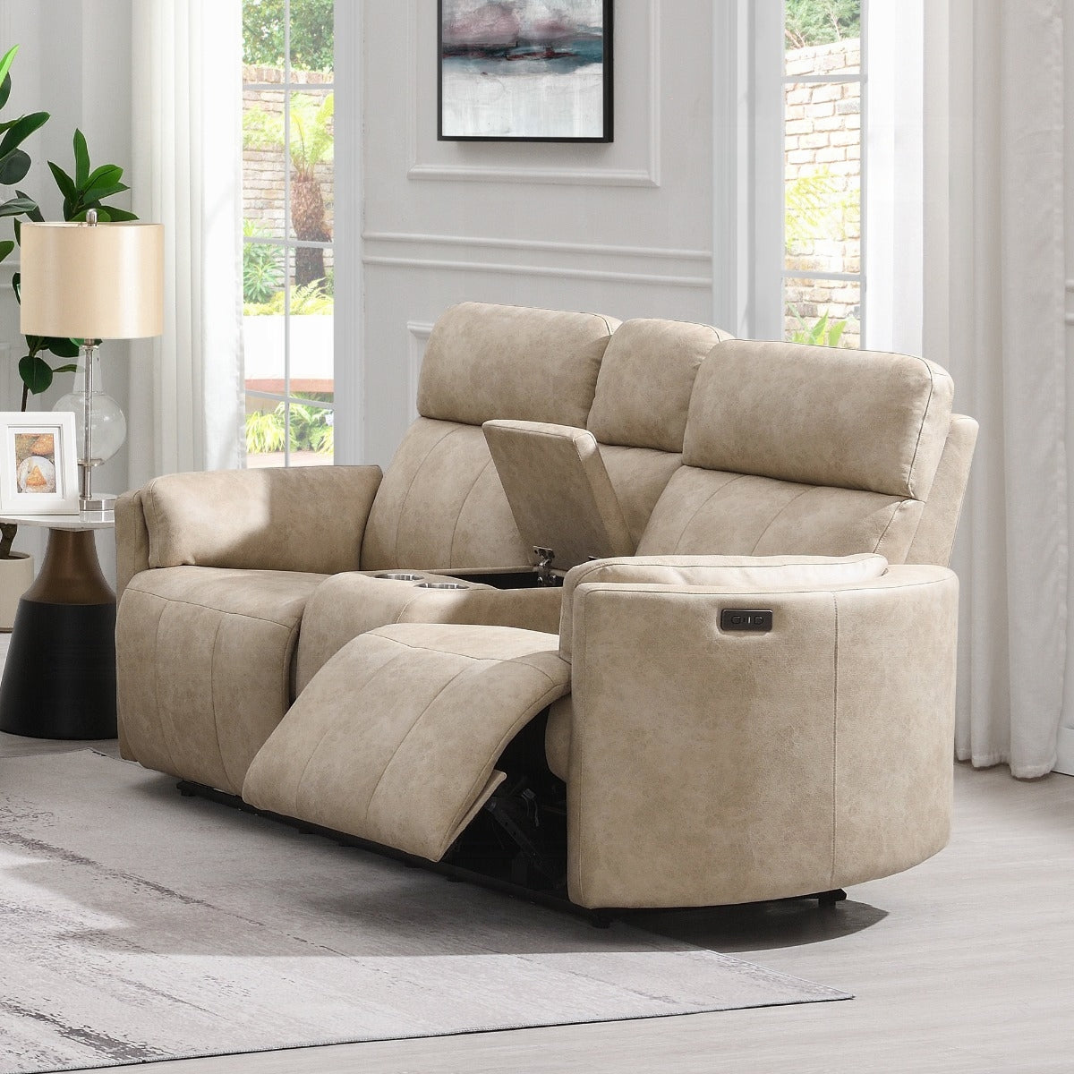 Elison Power Motion Loveseat w/Console & Storage