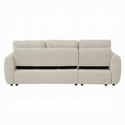 Nuriel Reversible Sectional Sofa w/Sleeper & Storage - Beige Boucle