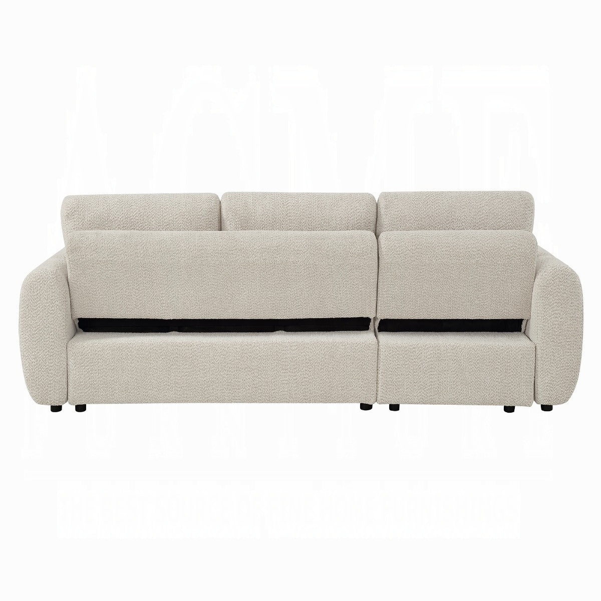 Nuriel Reversible Sectional Sofa w/Sleeper & Storage - Beige Boucle