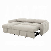 Nuriel Reversible Sectional Sofa w/Sleeper & Storage - Beige Boucle