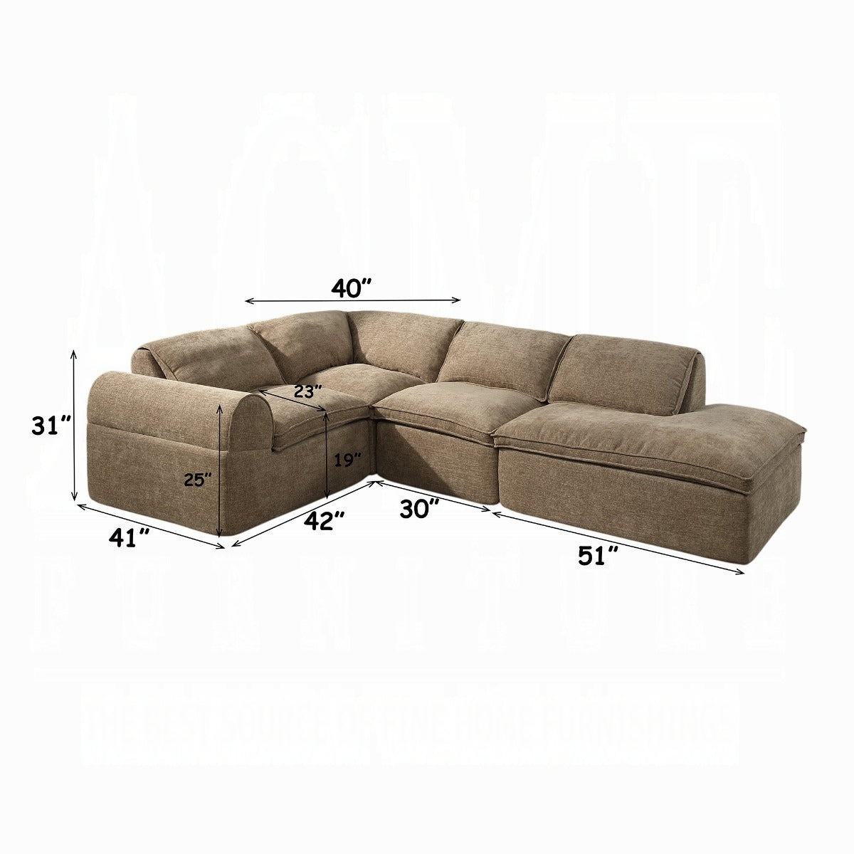 Almano Modular - Left Facing Arm Chair