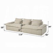 Jesse Oversized Sofa w/6 Pillows