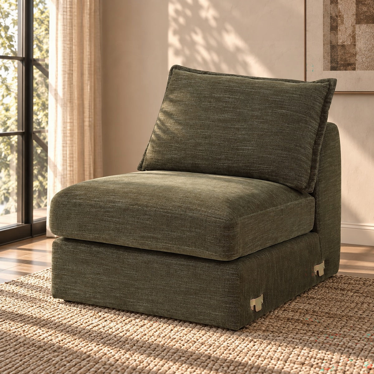 Leighton Modular - Armless Chair w/1 Pillow