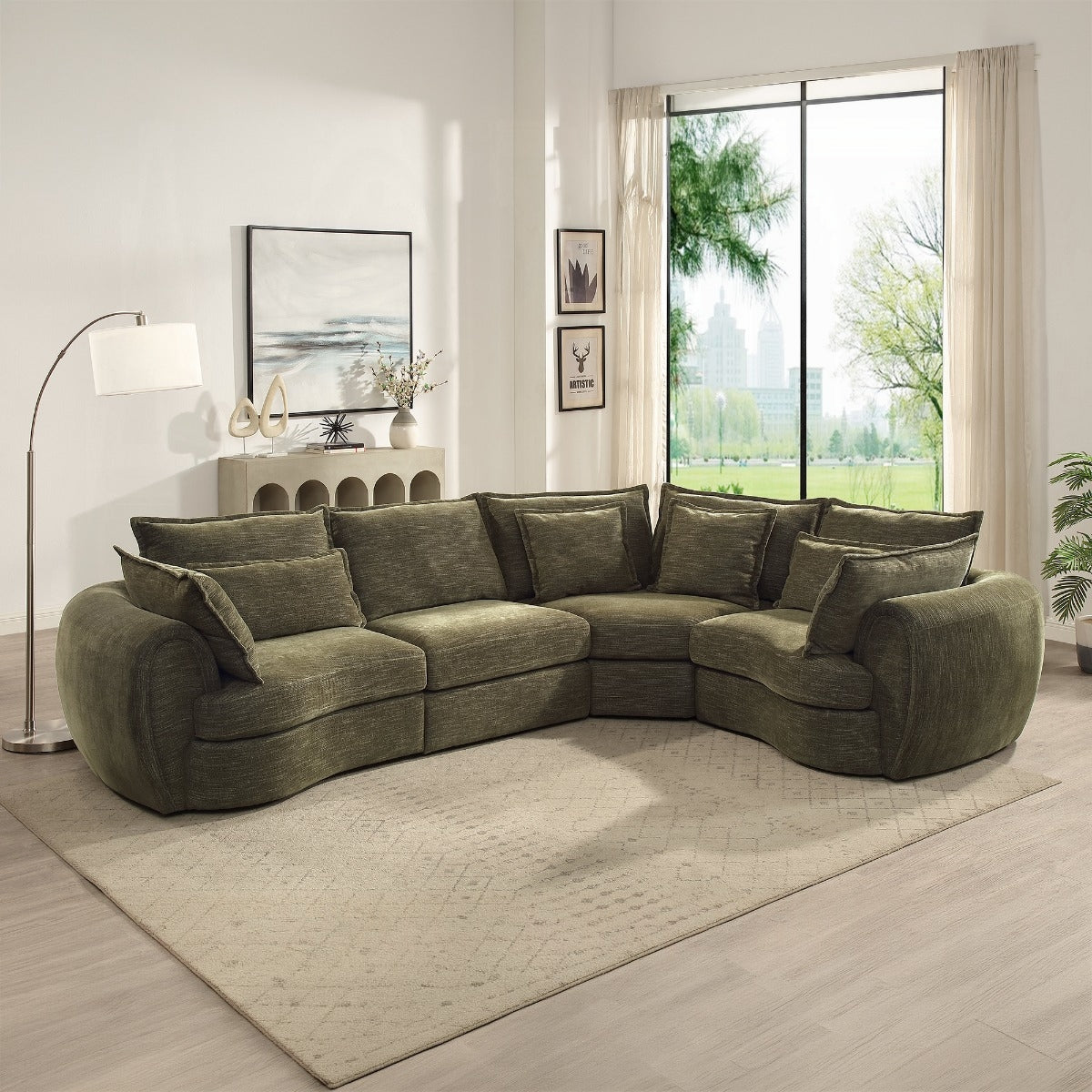 Leighton Modular - Wedge w/4 Pillows