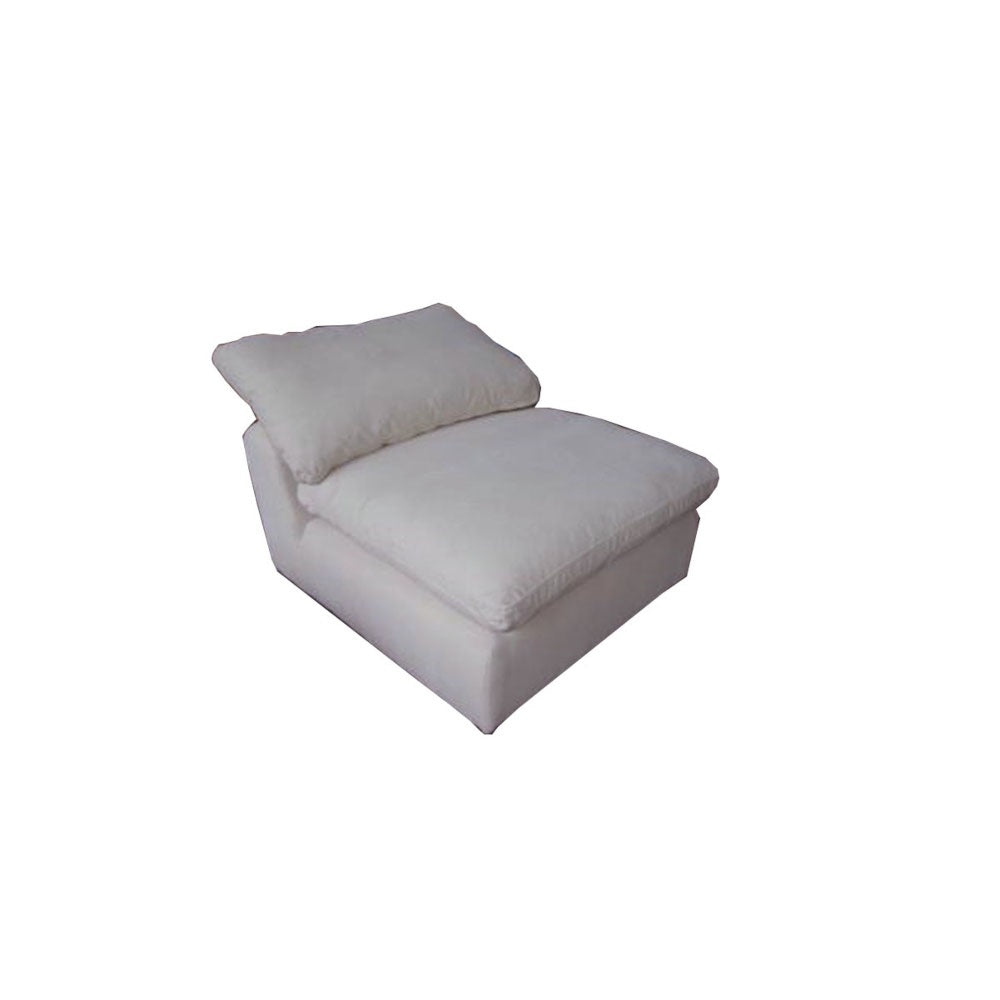 Sillón modular Naveen de lino de 96 cm de ancho y sin brazos
