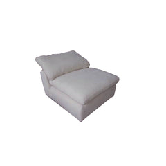 Sillón modular Naveen de lino de 96 cm de ancho y sin brazos
