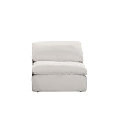 Sillón modular Naveen de lino de 96 cm de ancho y sin brazos