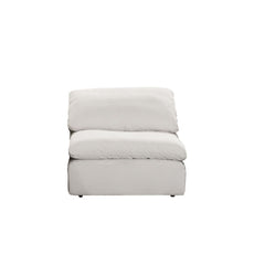 Sillón modular Naveen de lino de 96 cm de ancho y sin brazos