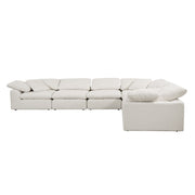 Sillón modular Naveen de lino de 96 cm de ancho y sin brazos