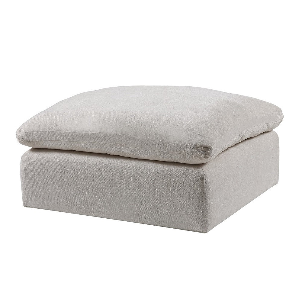 Naveen - Otomana modular de lino de 94 cm de ancho