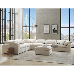 Naveen - Otomana modular de lino de 94 cm de ancho