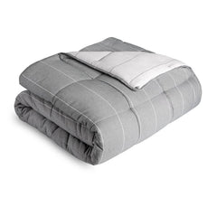 Juego de edredón Chambray Twin con tejido alternativo de plumón