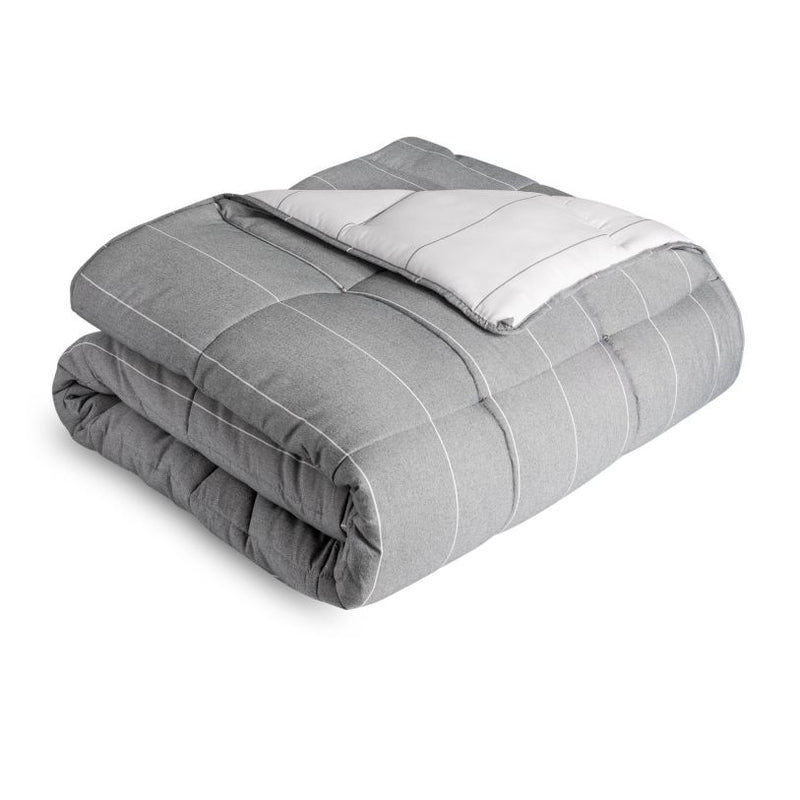 Juego de edredón Chambray Twin con tejido alternativo de plumón