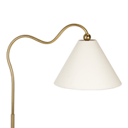 Majestic Brass Ring Base Curved Floor Lamp