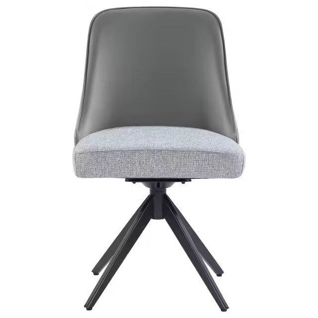 Silla de comedor tapizada Montclair negra (juego de 4)