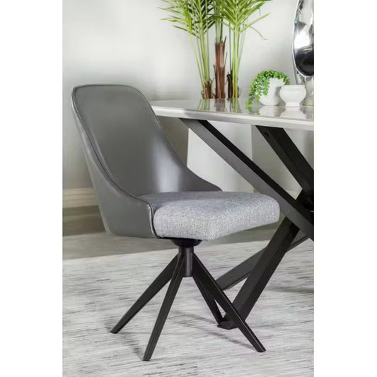 Paulita Upholstered Swivel Dining Side Chair