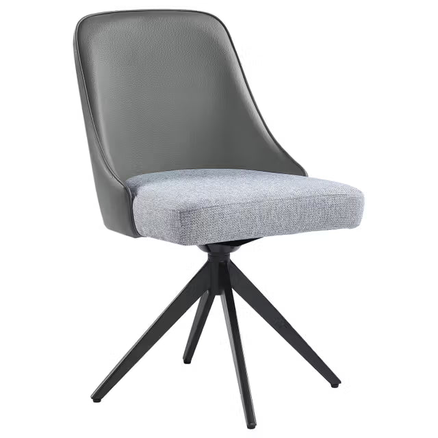 Silla de comedor tapizada Montclair negra (juego de 4)