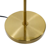 Lámpara de mesa Metro con exterior dorado e interior blanco
