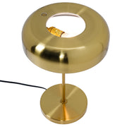Lámpara de mesa Metro con exterior dorado e interior blanco