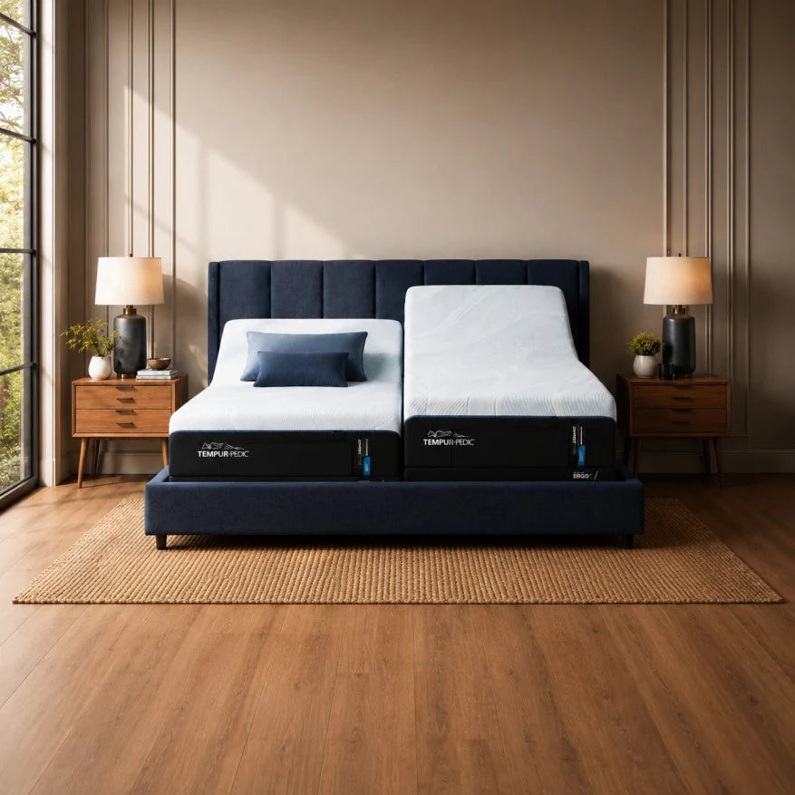 Comfortable mattress in a modern bedroom