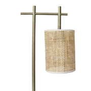 Moonstone Bamboo Lampshade Table Lamp - Dark Brown - Bronze