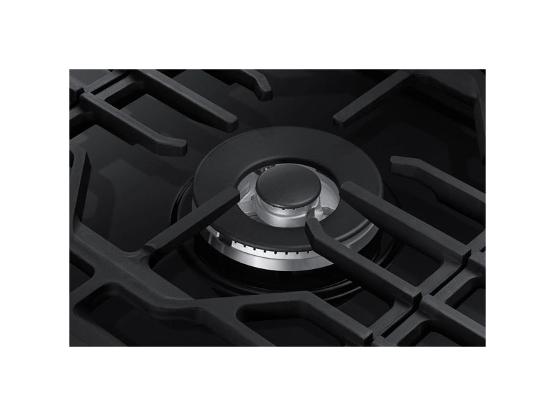 36" Smart Gas Cooktop with Illuminated Knobs in Black Stainless Steel