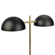 Nova Hydro Black Table Lamp with On/Off Switch Double Lamp with Faux Marble Base