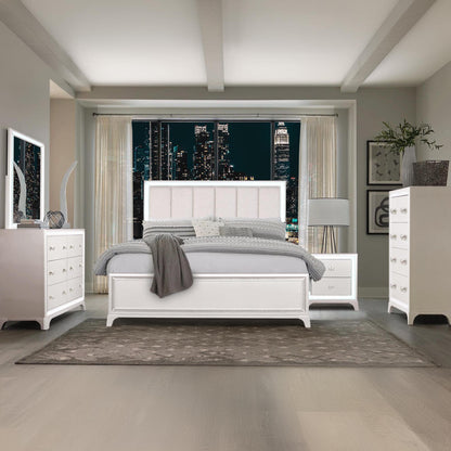 Cassie Dresser and Mirror Set in Pearl Finish