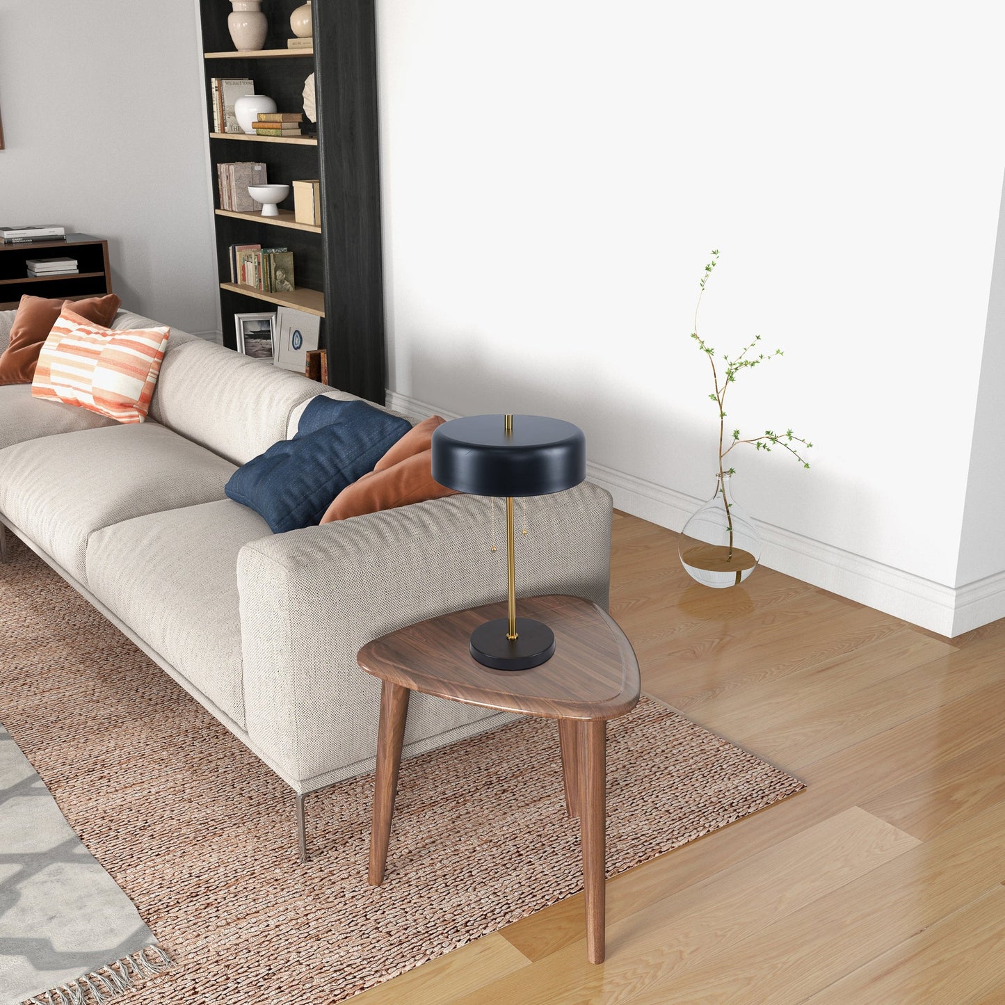 Obni Table Lamp with Black outer and White inner